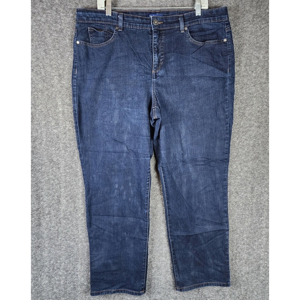 Bandolino Jeans Women 18S Mandie Blue Straight Leg Dark Wash Denim EUC